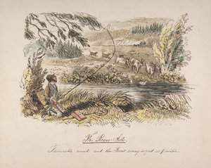 La rivière, vent favorable et la truite montant aussi vite que possible, 1830-64