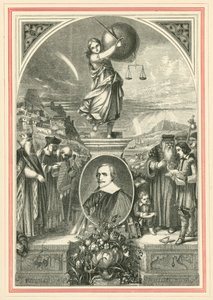 Portrait de Jacob Cats, sous la figure allégorique de la Justice universelle (gravure)