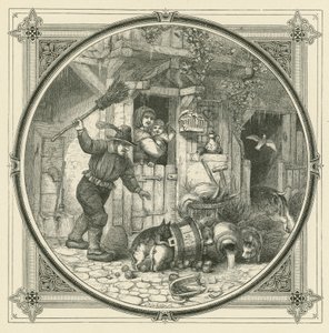 Ce que fait la truie, les petits cochons doivent en payer le prix (gravure) - John Leighton