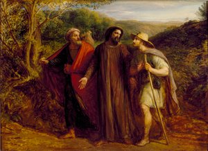 Apparition du Christ aux deux disciples en route pour Emmaüs