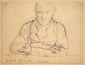 Blake en buste, de face, bras croisés - John Linnell
