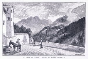 À Pieve Di Cadore, vue sur Monte Cristallo, du Magazine of Art 1893, Cassell and Company