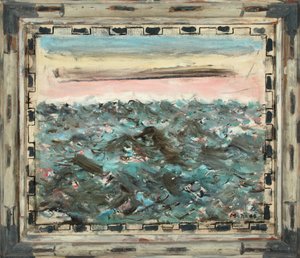Mer, rouge clair et bleu céruléen 1948 (huile sur toile)