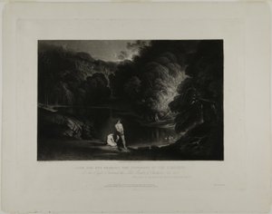 Adam et Ève entendant le jugement du Tout-Puissant, des Illustrations de la Bible - John Martin