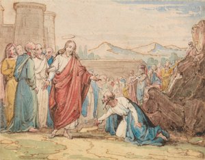 Un Vieil Homme Suppliant le Christ