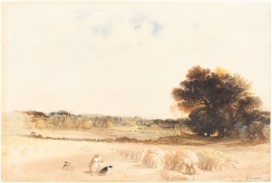 Glaneuses dans le champ de blé - John Martin