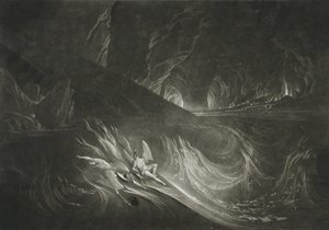 Lucifer sur le lac en feu - John Martin