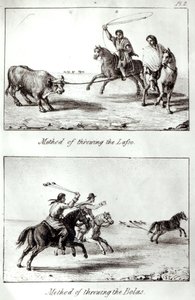 Méthodes de lancer le lasso et les bolas, de 