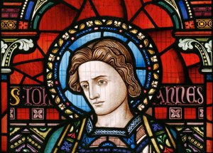 Crick, East Window (détail), Lavers & Barraud, John Millner Allen, St Jean - John Millner Allen