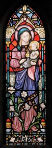 Douvres, St Mary In Castro, Lavers & Barraud, John Millner Allen (1827-1902), Madonna & Enfant, 1861, adapté de Gilbert Scott - John Millner Allen