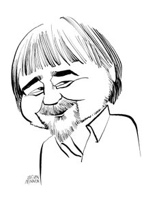 Alan Bleasdale caricature, dramaturge de télévision anglais : b - John Minnion