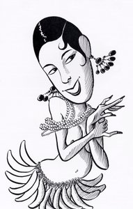 Joséphine Baker, caricature - John Minnion