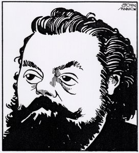 Modest Petrovich Mussorgsky, portrait caricatural - John Minnion