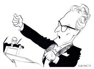 Otto Klemperer - caricatures - John Minnion
