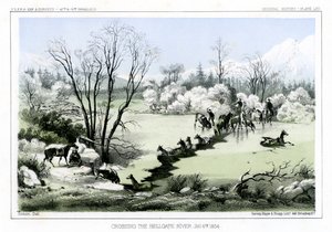 Traversée de la rivière Hellgate, 6 janvier 1854, 1856 - John Mix Stanley