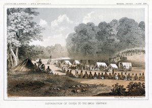 Distribution de biens aux Gros Ventres, pub. 1860