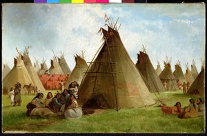 Campement indien des prairies, vers 1870