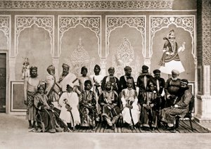 Les hommes de la cour de Ram Singh III, Maharaja de Jaipur