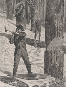 Exploitation forestière en hiver Every Saturday, Vol. II, New Series, 28 janvier 1871 - John Parker Davis