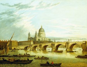 Vue du pont de Blackfriars avec Saint Paul