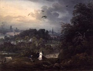 Vue de Shrewsbury depuis le Nord