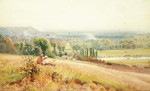 Vue de Hedsor Hill sur la Tamise près de Cookham