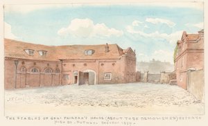 Les écuries de la maison du général Fairfax, High Street, Putney, 1887