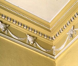 Frise néoclassique de la salle à manger, Belle Isle, Windermere, 1774 - John Plaw