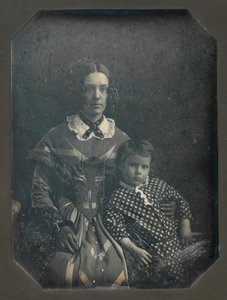 Elizabeth Bakewell James et son fils, Frank B. James, ca. 1846