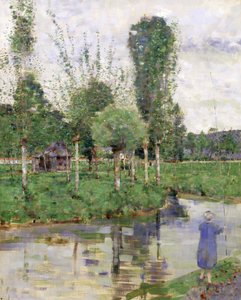 Sur la rivière, Sainte-Gertrude, Caudebec, Normandie - John Quinton Pringle
