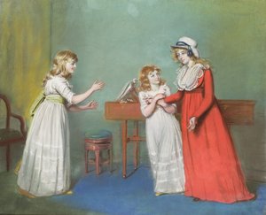 Mme Henderson, Mme Kendall et Mme Thompson, filles de Thomas Rowsby, Crome Hall, Malton, Yorkshire