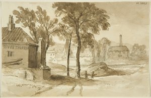 Vue près de Mardyke, Limekiln Lane Glasshouse, du côté sud du port, vers 1820