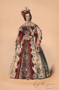 Emily Duchesse de Beaufort en costume pour le Bal Costumé de la reine Victoria, 12 mai 1842, 1843 - John Richard Coke Smyth