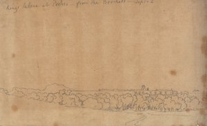 Palais du Roi à Portici depuis le Boschetto, 2 septembre - John Robert Cozens
