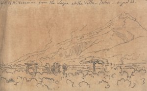 Partie du mont Vésuve depuis la loggia de la villa, Portici, 22 août - John Robert Cozens