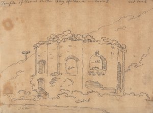Le temple de Vénus dans la baie de Baia, 2 décembre - John Robert Cozens
