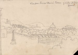 Vue du palais du prince Doria, à 9 miles de Gênes - John Robert Cozens