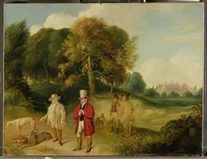 J. M. W. Turner (1775-1851) et Walter Ramsden Fawkes (1769-1825) à Farnley Hall, c.1820-24