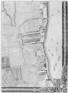 Carte des docks de Lower Rotherhithe, Londres, 1746 (gravure)