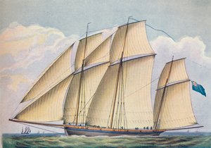 Lugger armé toutes voiles dehors, 1825 - John Rogers