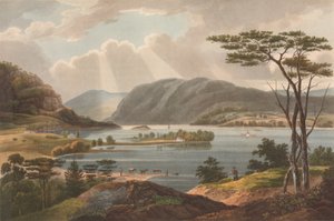 Vue de Fishkill vers West-Point No. 15 du Portfolio de la rivière Hudson - John Rubens Smith