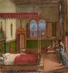 Dessin du rêve de Sainte Ursule de Carpaccio - John Ruskin