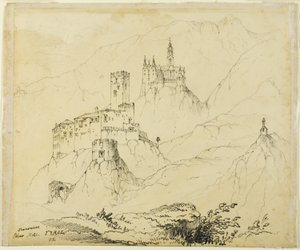 Forteresses au Tyrol, près de Mals (recto) ; château à Lenzburg (verso)