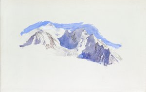 Mont Blanc depuis Saint-Martin-sur-Arve, octobre 1874