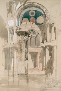 Partie de la basilique Saint-Marc, Venise : croquis après la pluie