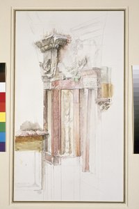 Pilastre sur la façade de Sant Anastasia, Vérone, juin 1869