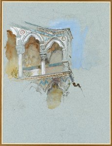 Étude du gothique pisan Partie de la façade de San Michele in Borgo, Pise, 1er juillet 1890