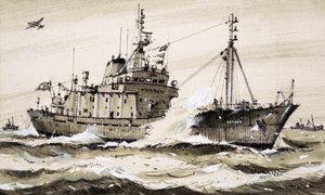 Une frégate britannique patrouillant en mer du Nord