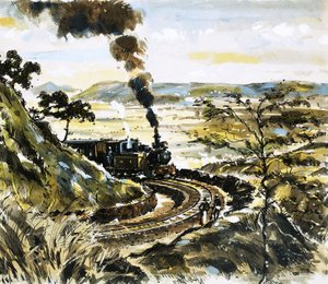 En Inde, une ancienne locomotive à réservoir s