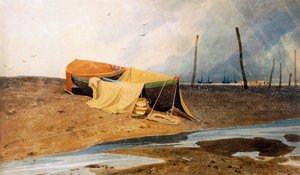 Un bateau sur la plage